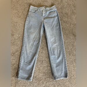 American Eagle Women’s Stretch Corduroy Mom Straight Pant Blue 4 Short